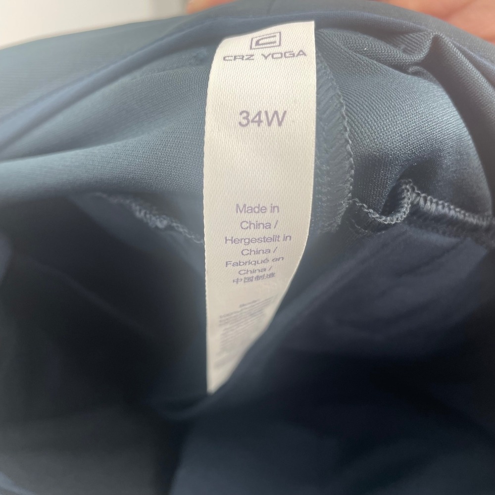 CRZ YOGA Mens Golf Pants size 34W True Navy Athletic Trousers 34W NWT - Picture 11 of 12